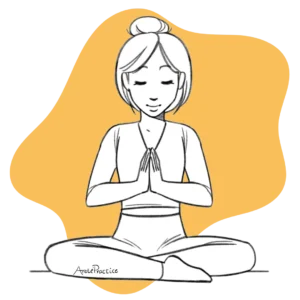 Illustration of Pranam Mudra