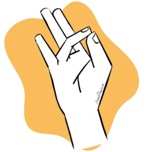 Illustration of Surya Mudra