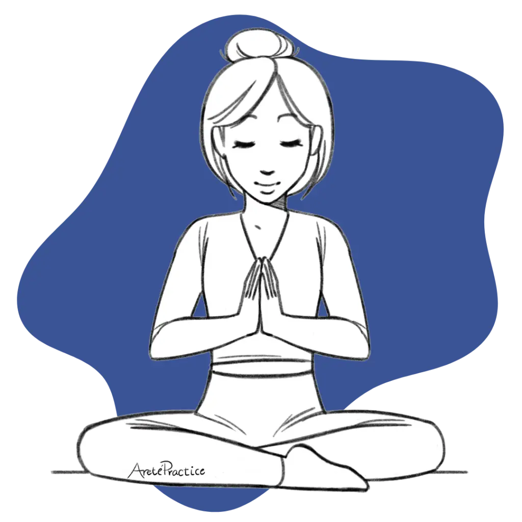 Posture for Kundalini Yoga meditation "Meditation to Develop Your Caliber"