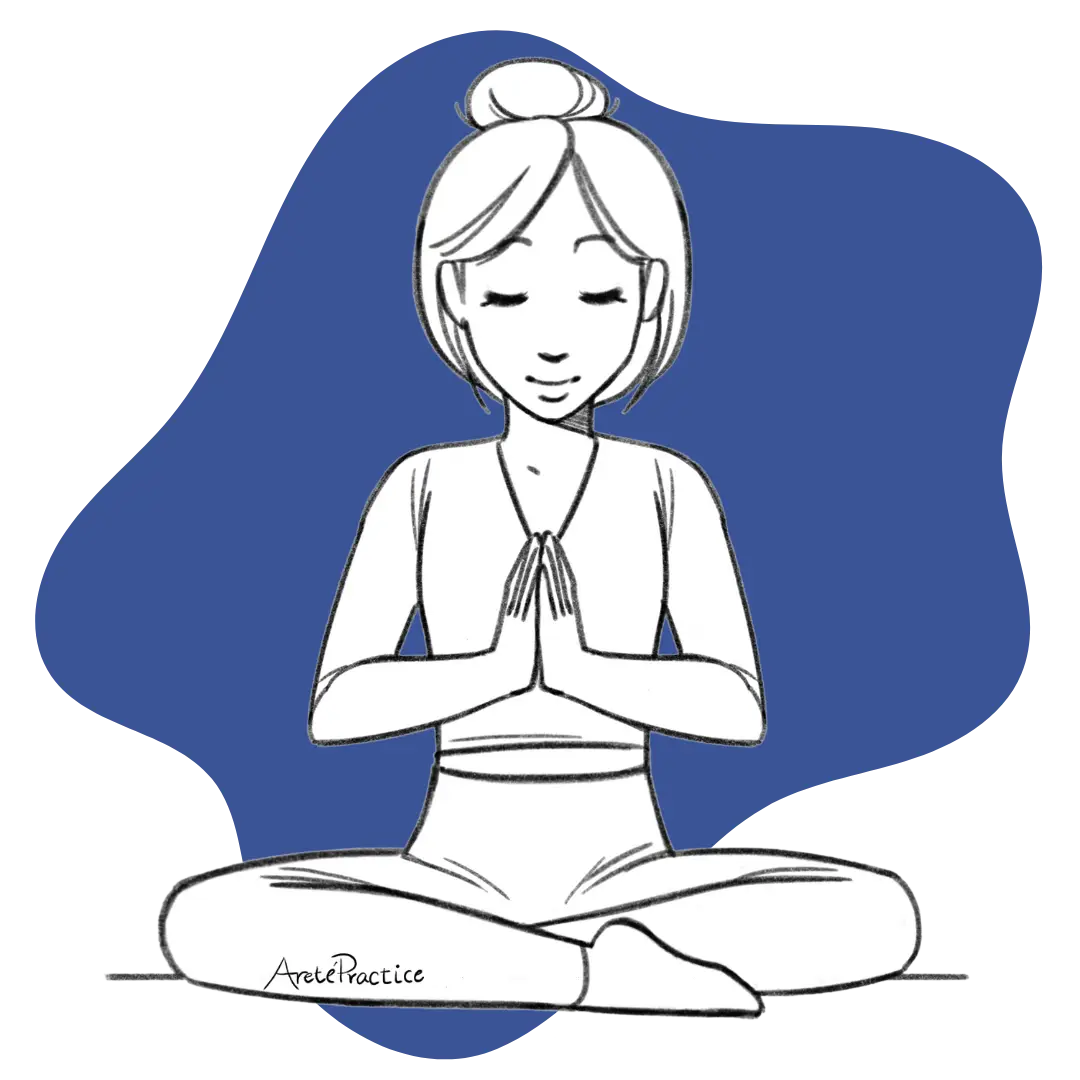 Posture for Kundalini Yoga meditation "Meditation to Develop Your Caliber"