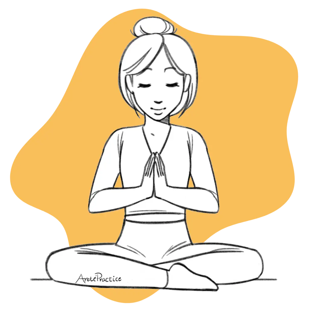 Illustration of Pranam Mudra