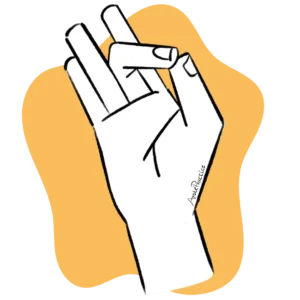 Illustration of Shuni Mudra