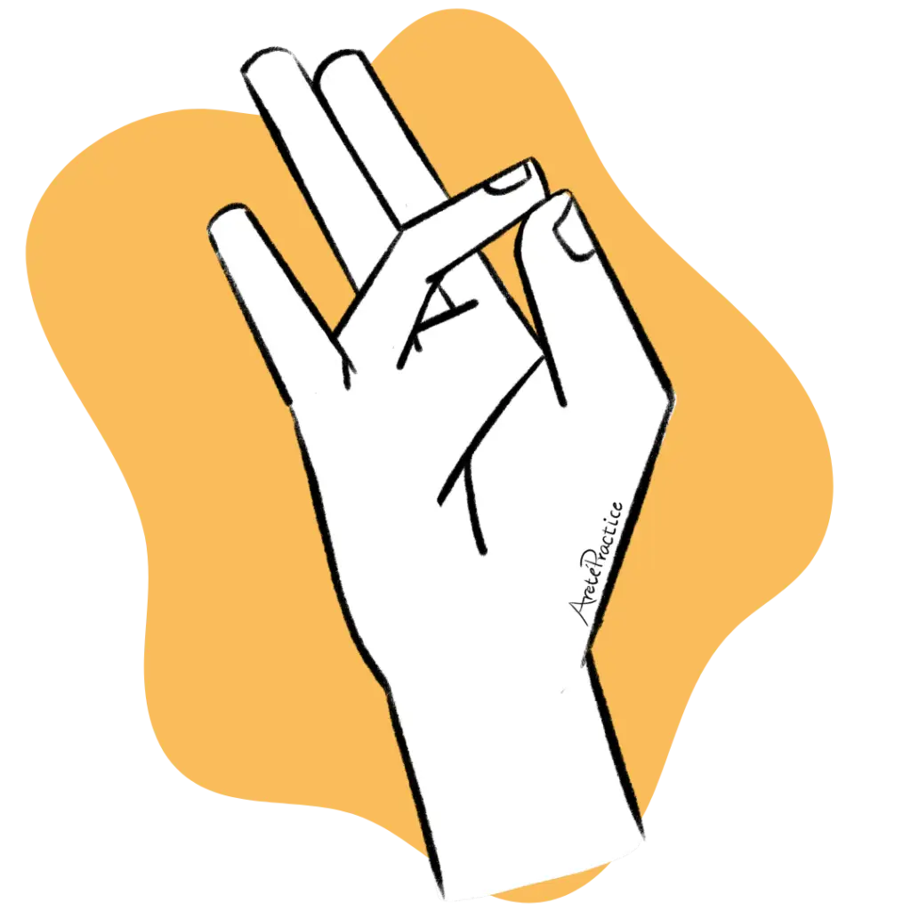 Illustration of Surya Mudra