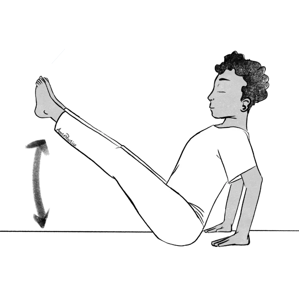 Illustration of Jerry doing leg lifts.