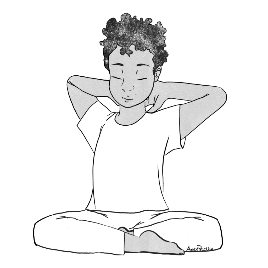 Illustration of Jerry sitting with his hands behind his neck. 