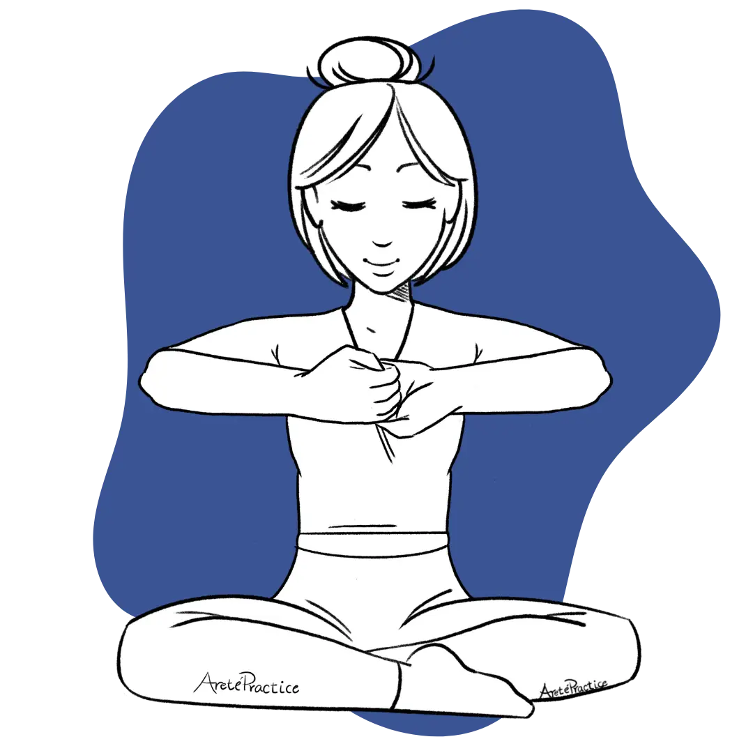Illustration of Helen doing the Stress Relief and Clearing the Emotions of the Past