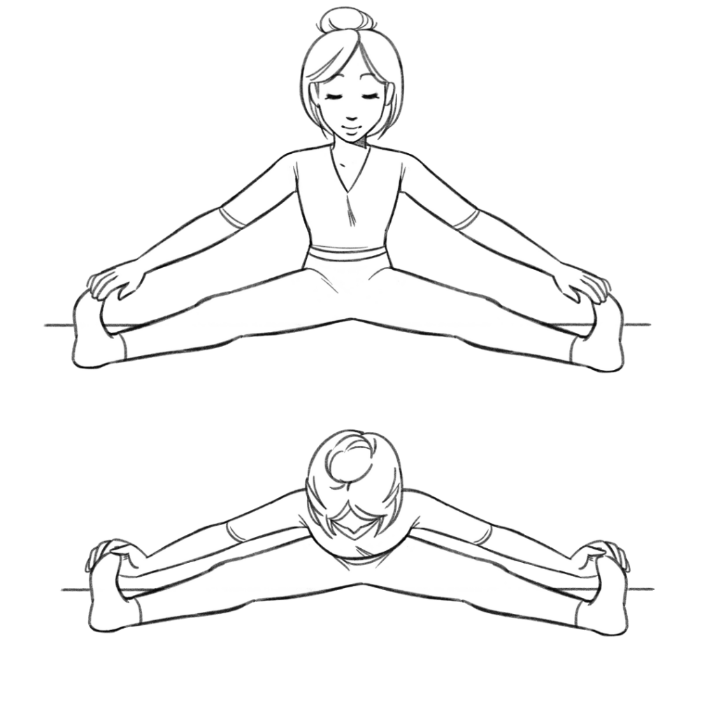 Ilustración de Helen realizando el Despertar a tus Diez Cuerpos - Ejercicio 5