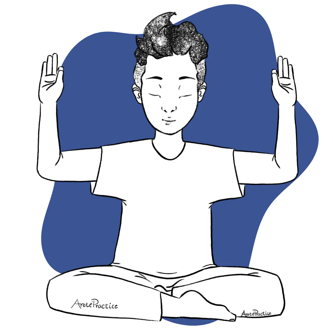 Illustration of George doing Deep Meditation to Open the Heart Center: A Powerful Tool for Expansion featured image