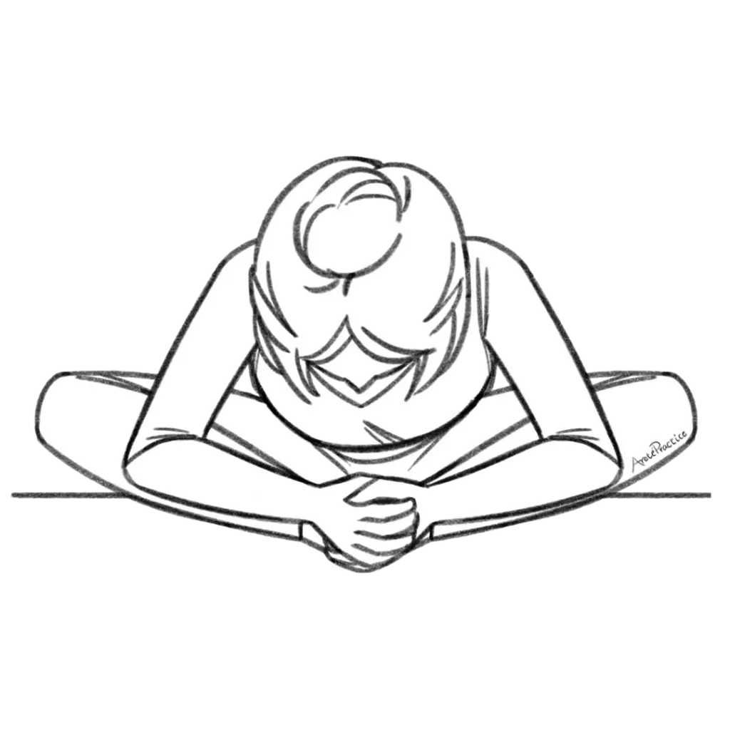 Illustration of Helen in Butterfly blend posture