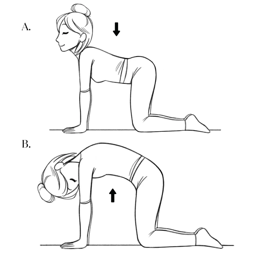 Illustration of Helen doing the Kriya for Morning Sadhana - Exercise 1