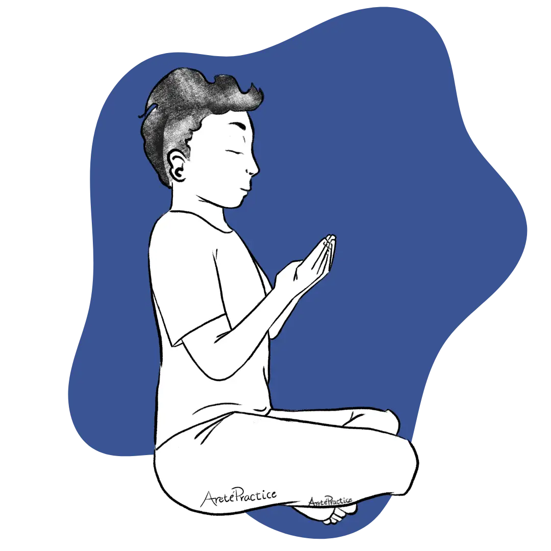 Illustration of George doing the Meditation for Prosperity II Attract Abundance Featured Image featured image