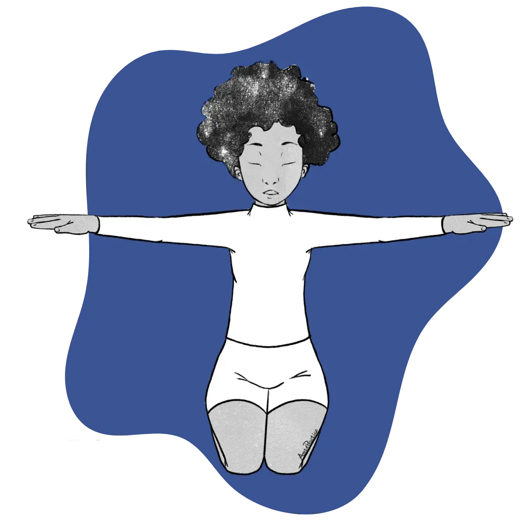 Illustration of Elaine doing Meditation for the Fourth Chakra 1 Featured Image