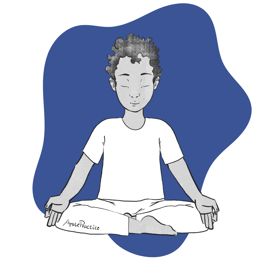 Illustration of Jerry doing the Meditation for the Sixth Chakra Featured Image