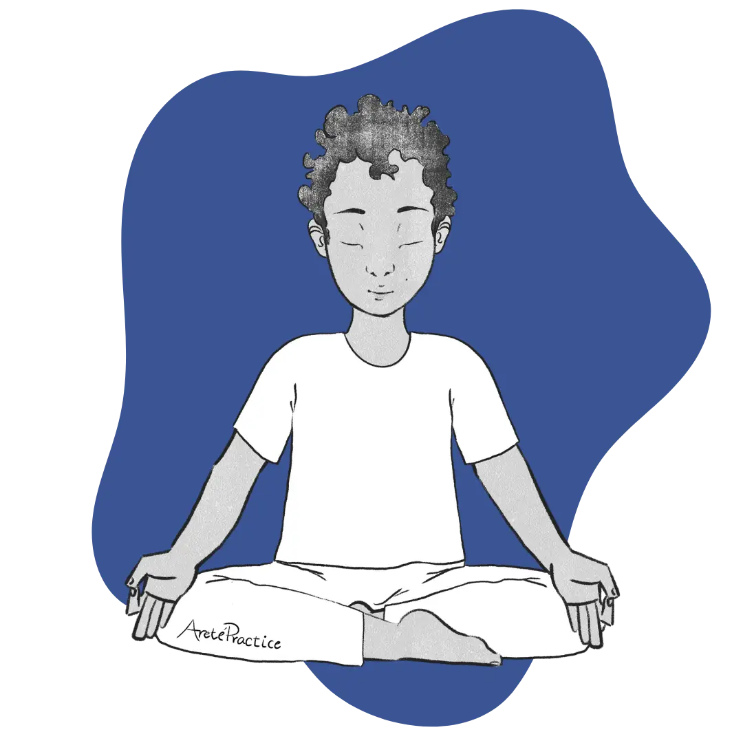 Illustration of Jerry doing the Meditation for the Sixth Chakra Featured Image