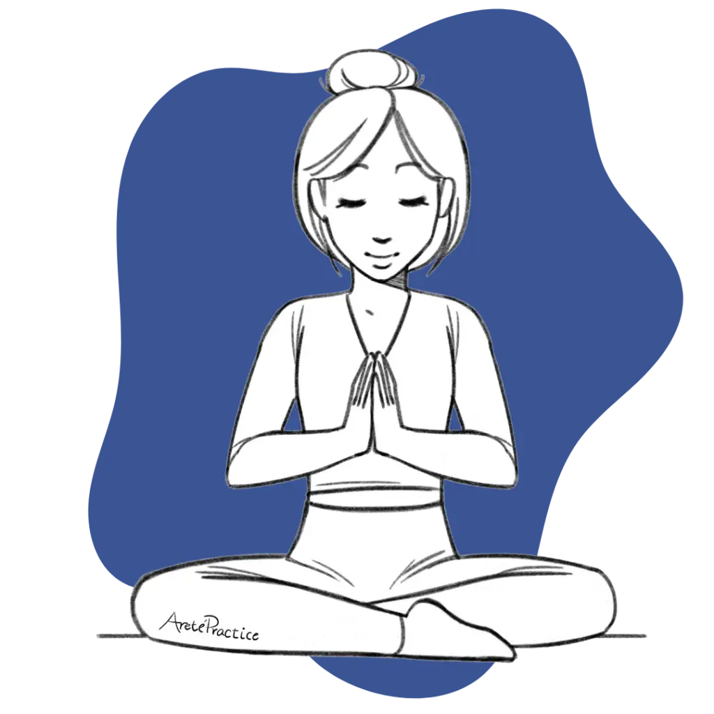 Illustration of Helen doing Meditation for the Third Chakra featured image