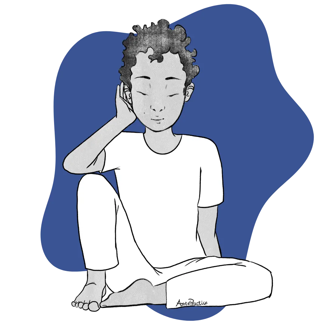 Illustration of Jerry doing the Divine Shield Meditation Cultivate Positivity and Protection Relief and Clearing the Emotions of the Past Featured Image