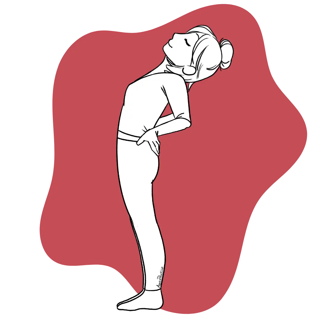 Illustration of Helen doing the Wahe Guru Kriya Trikuti Kriya Featured Image