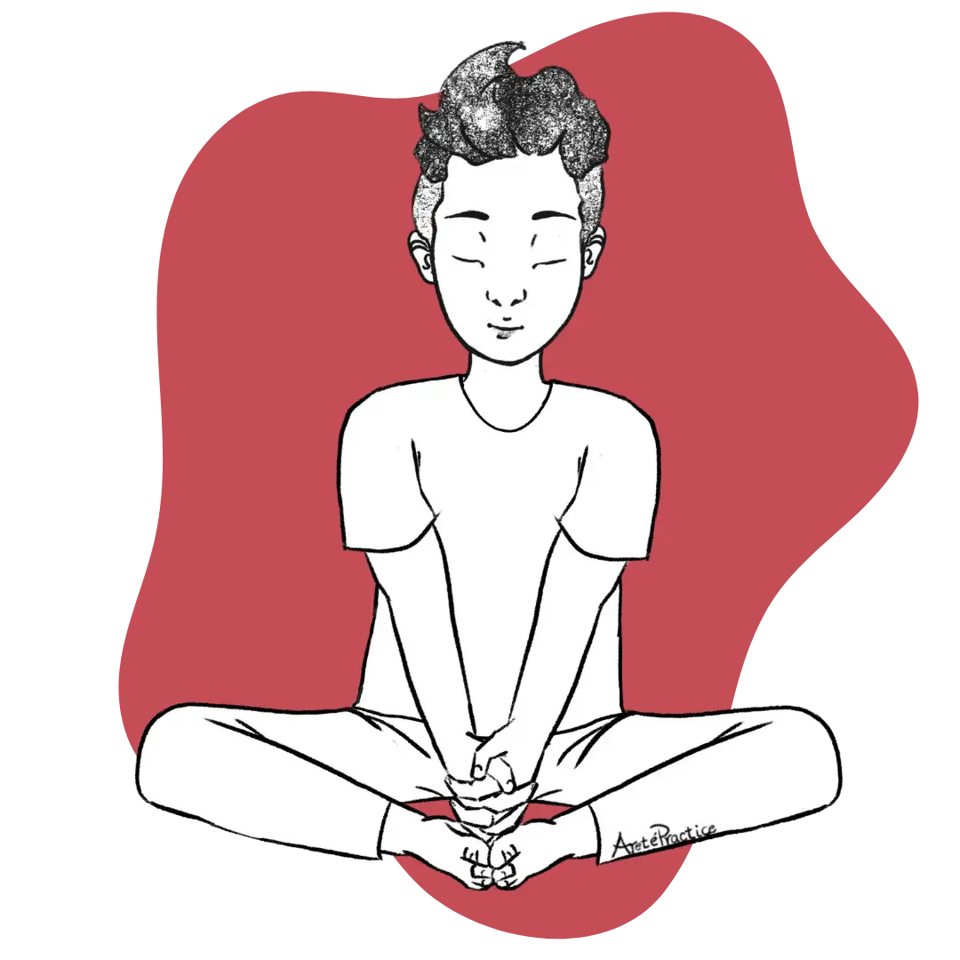 Illustration of George doing the Set for the Nervous System and Glandular Balance - Featured Image