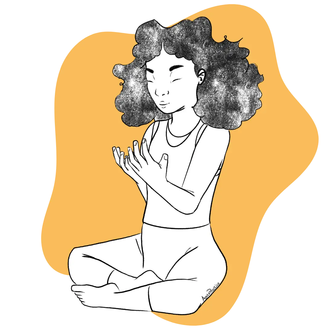 Illustration of Susan doing the Four-Stroke Breath for Rejuvenation - Featured Image