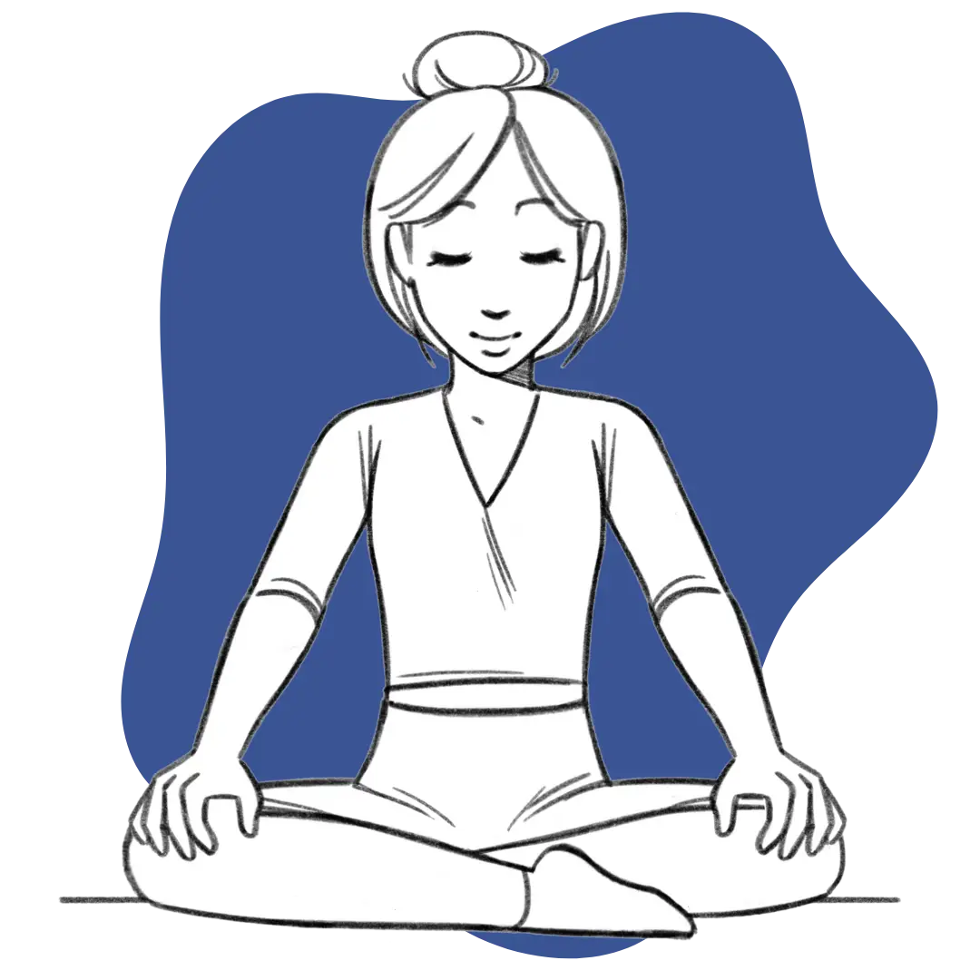 Illustration of Helen doing the Meditation to Build Divine Credit Featured Image