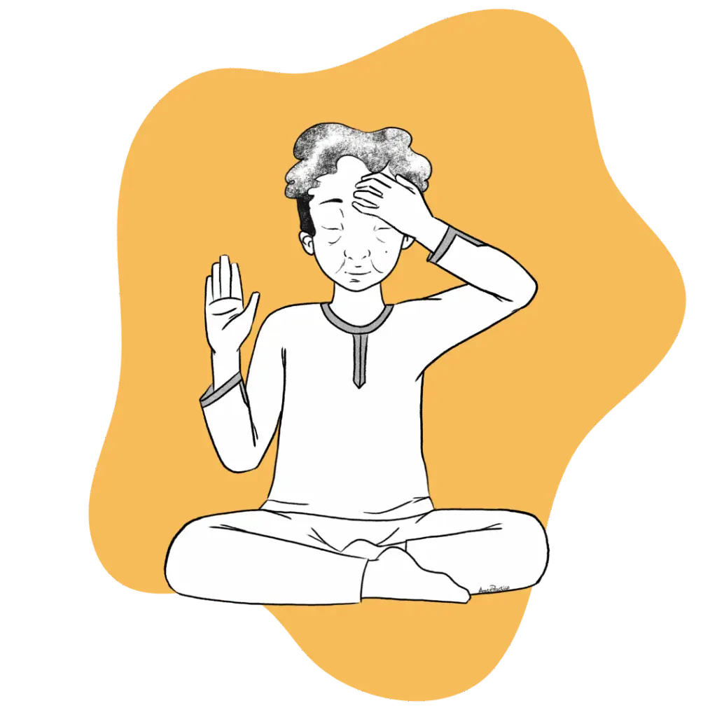 Illustration of Kramer doing the Meditation to Purify the Sushumna - Featured Image