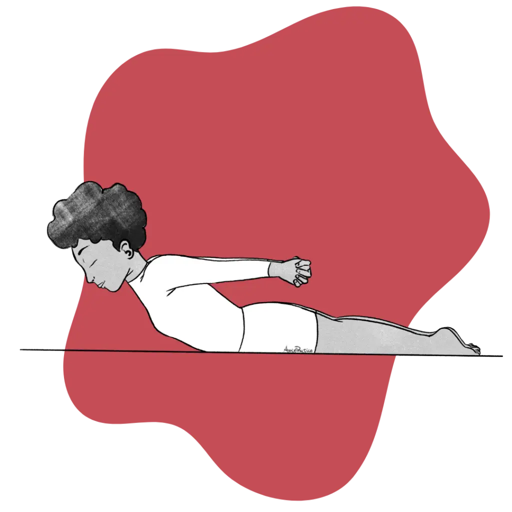 Illustration of Elaine doing the Prana/Apana Balance - Featured Image
