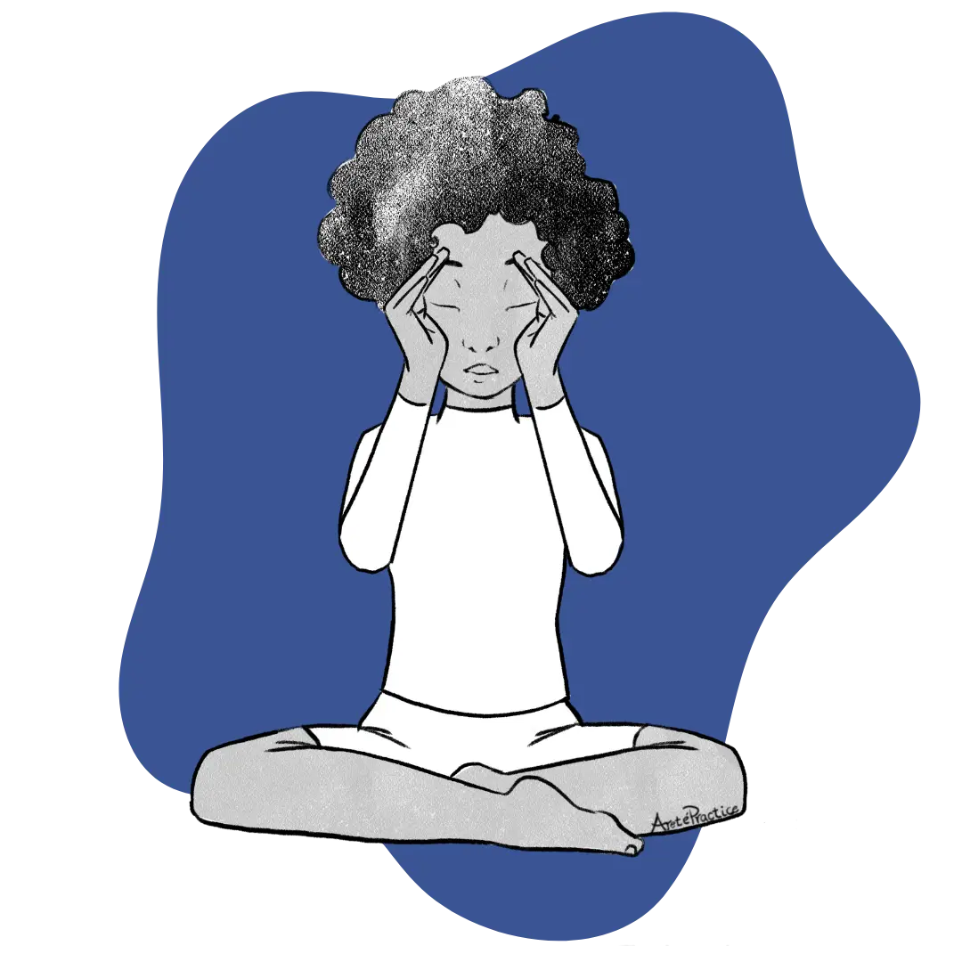 Illustration of Elaine doing the Meditation on the Divine Mother
