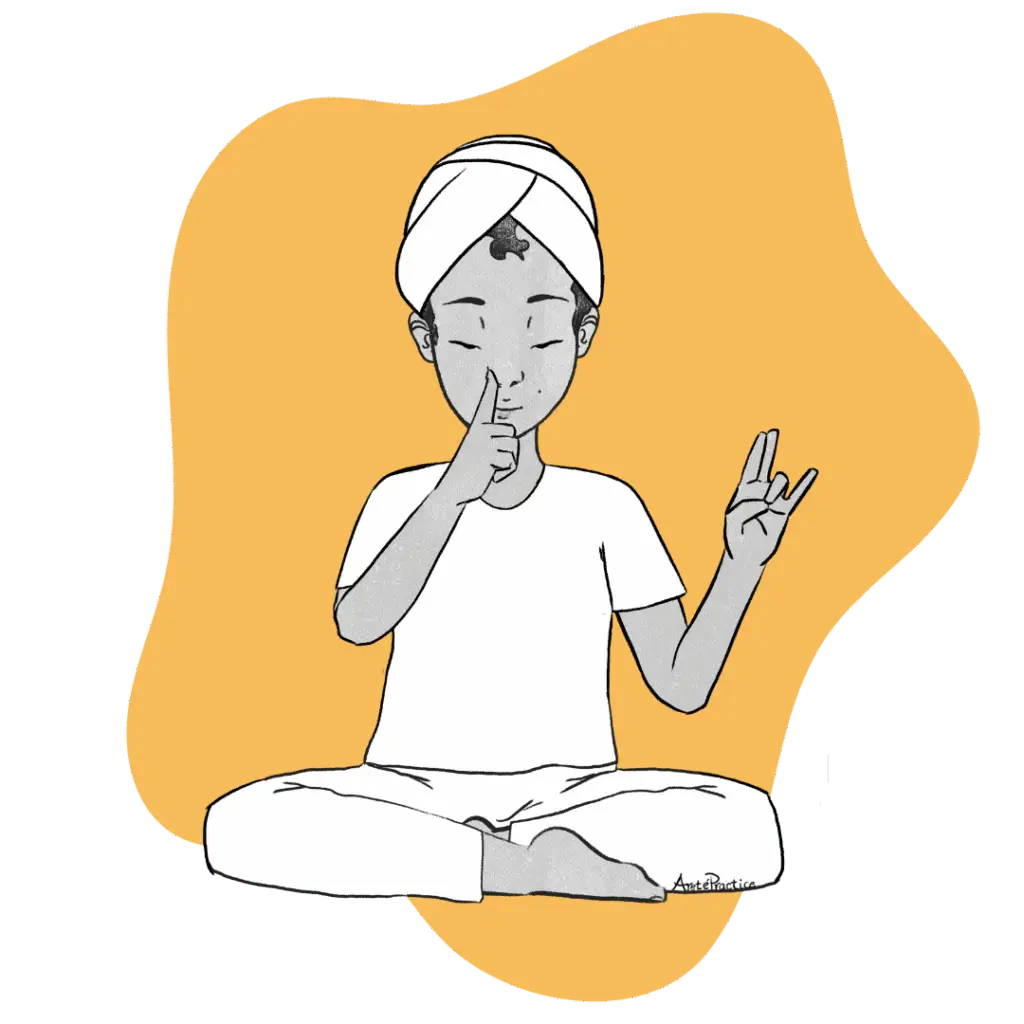 Illustration of Jerry doing the Immune System Booster Inner Sun Meditation featured Image