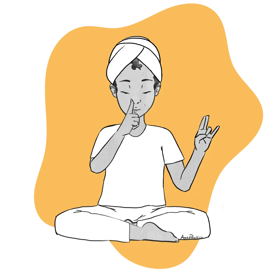 Illustration of Jerry doing the Immune System Booster Inner Sun Meditation featured Image