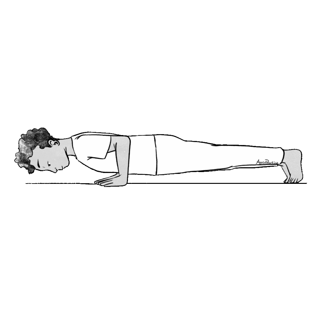 Ilustración de Jerry haciendo la pose de flexión con los ojos abiertos.