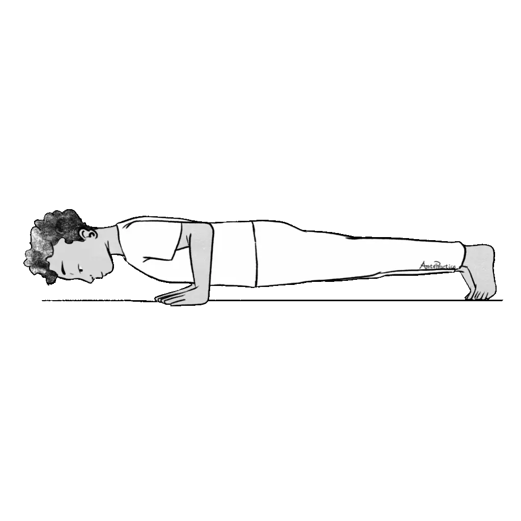 Illustration of Jerry doing Push-Up pose with eyes open.