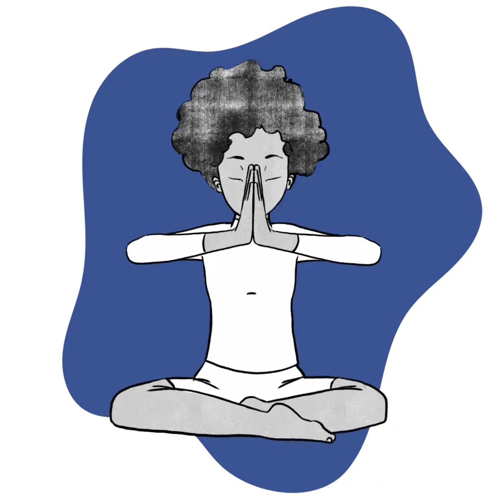 Illustration of Elaine doing the Meditation to Heal a Broken Heart Featured Image