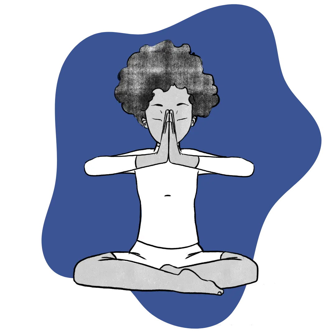 Illustration of Elaine doing the Meditation to Heal a Broken Heart Featured Image (1)