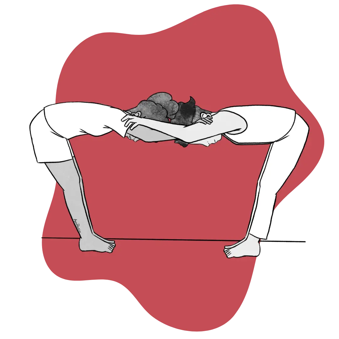 Illustration of Elaine and Jerry doing the Complete Reboot Kriya Featured Image