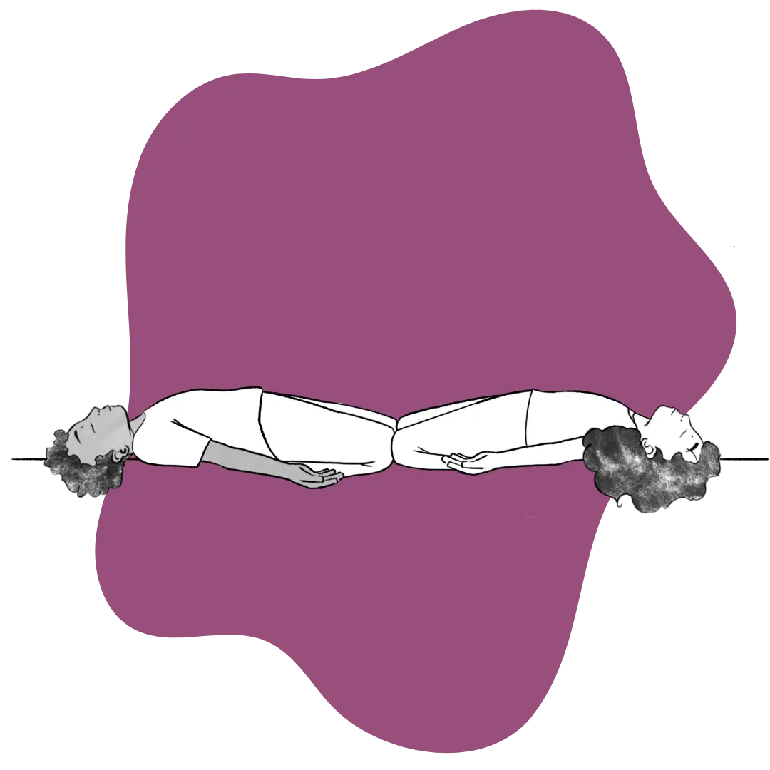 Illustration of Susan and Jerry doing the Let the Past Go Featured Image