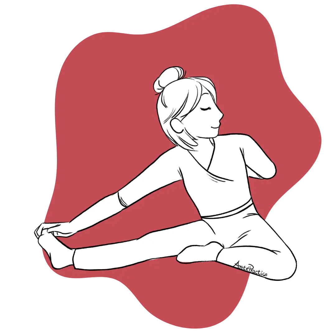Illustration of Helen sitting doing the Quick Energy Activation Kriya Featured Image